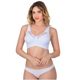 Resim Beyaz Mı Emay 181 B Dantelli Toparlayıcı Cotton Sütyen Beyaz 