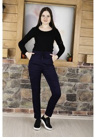 Resim Black Steel Bel ve Paça Lastikli Kargo Cep Fermuarlı Pantolon-4444 Qkbyn4444 