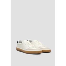 Resim Boss Erkek Yumuşak Süet Karışımlı Rahat Taban Deri Beyaz Sneaker 50549408-120 