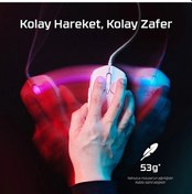 Resim Hyperx 6n0a8aa Pulsefire Haste 2 Beyaz Kablolu Oyuncu Mouse 6n0a8aa Pulsefire Haste 2 