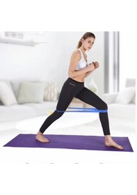 Resim 60 Cm Pilates Jimnastik Egzersiz Yoga Direnç Bandı Mavi - Hafif 