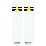 Resim Carnaval Socks Çift Şeritli Şimşek Desenli Bilek Arkası Spor Çorap 