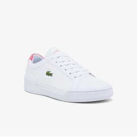 Resim Lacoste Challenge Kadın Deri Beyaz - Pembe Spor Ayakkabı 
