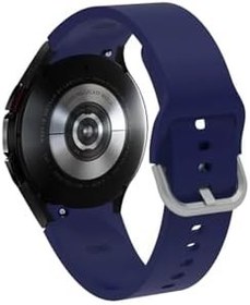 Resim Samsung Galaxy Watch 7 40 mm Kayış Orijinal Kavis Tasarımlı Silikon Kordon Lacivert 