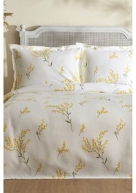 Resim Karaca Home Loretta %100 Pamuk Tek Kişilik Pike Takımı Sarı Sarı 