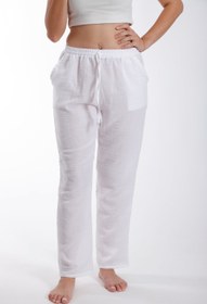 Resim Botex %100 Pamuk Müslin Pijama Pantolon - XXL / Mürdüm 