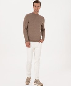 Resim Cacharel Beyaz Slim Fit Pamuk Liyosel Karışımlı Jean Pantolon 