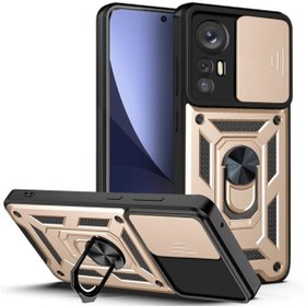 Resim m.tk moveteck Xiaomi Mi 12t Pro Uyumlu Kamera Korumalı Pars Lens Sürgülü Yüzüklü Zırh Tank Yüzüklü Military 