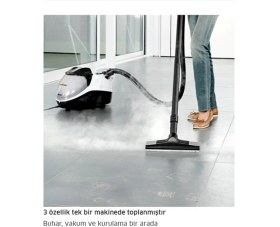 Resim Karcher Elektrikli Süpürge Buharlı Temizleyici Sv7 Temizlik Makinesi Cam Yüzeyler Halı Kumaş Yüzeyler Tüm Sert Zeminler 