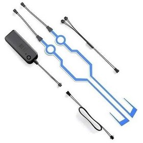 Resim Novahub Evrensel Motosiklet Kaskı Led El Soğuk Işık Şeridi, Gece Sürüşü Dekorasyon Kit, Bisiklet Kaskı İçin 