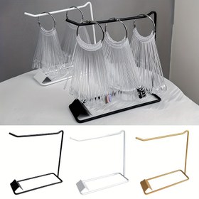 Resim Gel Oje ve Tırnak Sanatı Dekoru için Ağır Hizmet Tipi Metal Organizatör - Sağlam Yapı, Tezgah veya Mağaza Süslemesi İçin Alan Tasarrufu Sağlayan Stand - Salon & Ev Kullanımı - Siyah/Beyaz/Altın Seçenekleri Mevcut, Tırnak Teknisyenlerine Özel Hediye, Şık Metal Vitrin 