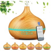 Resim auhma Hava Nemlendirici Dekoratif 7 Farklı Renk Işıklı 500ml Kumandalı Aroma Difüzörü Koku Giderici 