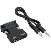 Resim Alfais 4499 Ses Destekli HDMI To VGA Monitör Çevirici Dönüştürücü Adaptör 