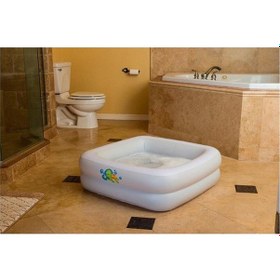 Resim Bestway Şişme Zemin Bebek Havuz - Küveti 86 X 86 X 25cm 51116 Açık Mavi - Yeşil 