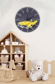 Resim Dekoratif Çocuk Odası Duvar Saati 35X35Cm Renkli BWDSCX35-0051 