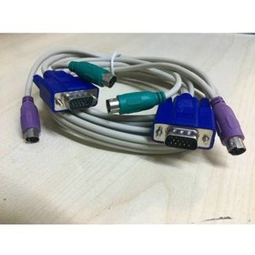 Resim Ps2 Kvm Swıtch Kablosu Erkek Erkek VGA Erkek Ps2 Kwm Switch 