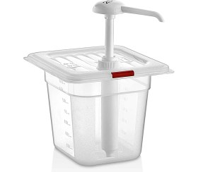 Resim GastroPlast Tekli Şeffaf Ketçap Dispenseri - Pompalı Şeffaf Ketçap Kabı - 2 Lt Kapasiteli - Kafe & Restoran Tipi - Dayanıklı 