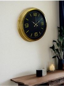 Resim Büro Ev Ofis Hediyesi İçin 40cm Golden Tasarım Prestij Duvar Saati Diğer 