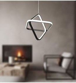 Resim TT AYDINLATMA Tt316-sy 2kare Modeli Mat Siyah (Beyaz Işık) Led Avize Siyah 
