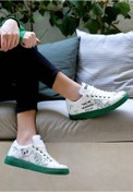 Resim Dogo Kadın Vegan Deri Beyaz Sneakers - Koala Hug Tasarım 