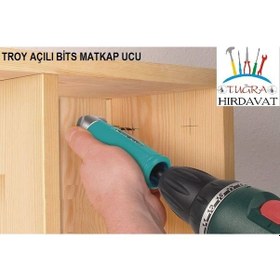 Resim Troy 90001 Açılı Bits Uç Matkap Ucu Adaptörü Dar Alan Köşe Vidala 