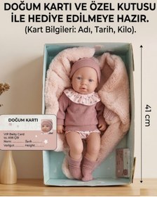 Resim LRS STORE Süper Gerçekçi Yeni Doğmuş Et Bebek Reborn Bebek 41 Cm 