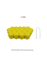 Resim Bijon Kapağı Düz 17 Mm Sarı 20 Li Set 