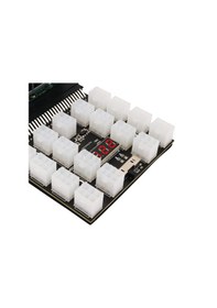 Resim Atx 6 Pın Breakout Board Adaptörü Güç Kaynağı Led Kesme Panosu 12 Port 