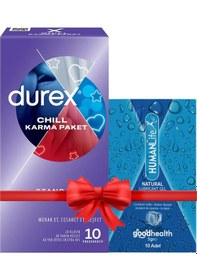 Resim Durex Chill Prezervatif 10'lu + Humanlife 5 Gr X 10 Doğal Kayganlaştırıcı Jel Lubricant 
