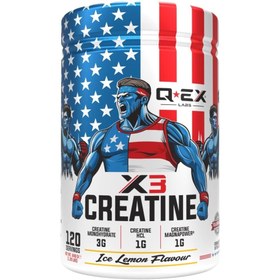 Resim Qex Labs Creatine X3 840 Gr 120 Servis Limon Aromalı 