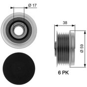 Resim Gates Oap7039 - Alternatör Kasnağı Astra H-combo C-corsa C-d-mer 