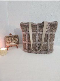 Resim Safari, Vizon, Handmade, Kadın Omuz Çantası Vizon 