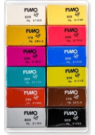 Resim Staedtler Fimo Leather Deri Effect Polimer Kil Seti 12 Renk 