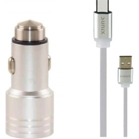 Resim Syronix Metal Type-C Araç Hızlı Şarj Aleti Cihazı 2.4A 