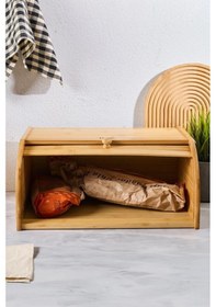 Resim Grazia Bambu Lüks Panjur Kapaklı Ekmek Dolabı Ekmeklik 16342 Ahşap 