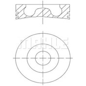 Resim MAHLE 0160721 Piston+Segman 0.50 (-0.20Mm Kisa ) (86.50Mm) (Peugeot:Boxer Ford : Transit 2.2 Tdci 04.06-Euro4 V347 V348) 0628S6 (WF237485) 
