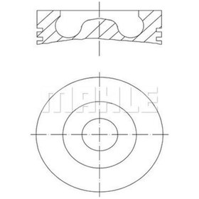 Resim MAHLE 0160721 Piston+Segman 0.50 (-0.20Mm Kisa ) (86.50Mm) (Peugeot:Boxer Ford : Transit 2.2 Tdci 04.06-Euro4 V347 V348) 0628S6 (WF237485) 