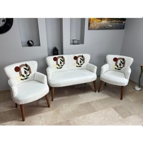 Resim Azra Mobilya Punch Çay Seti Oturma Grubu Oturma Takımı Koltuk Takımı Ahşap Mobilya Takımı Balkon Bahçe Mobilyası Sarmaşık 