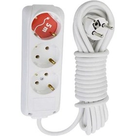 Resim 3'lü 5m Uzatma Kablosu Yüksek Kalite Elektrik Kablosu Topraklı Priz 5 M 