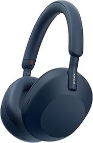 Resim Sony WH 1000XM5 Gürültü Önleyici Kablosuz Kulaklık 30 saat pil ömrü Aşırı kulak stili Alexa ve Google Asistan için optimize edilmiştir, telefon görüşmeleri için dahili mikrofonlu, Gece Mavisi 