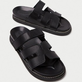 Resim Mubiano Hakiki Deri Mb3838-s Ortopedik Taban Kadın Siyah Terlik Siyah 