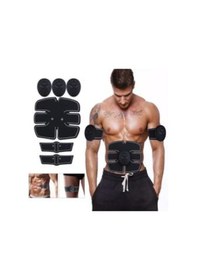 Resim Sporcu Karın Kası Çalıştırıcı Masaj Aleti 6'lı Set Siyah 