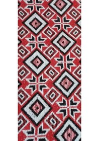 Resim Makine Dokuması Baklava Desenli 3 Mekik Kırmızı Kalın Kilim 