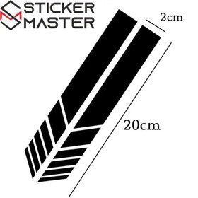 Resim Citroen Sticker Ayna Şerit Seti | Sticker Master - Kırmızı 