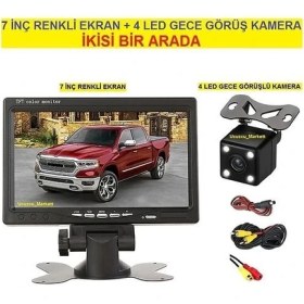 Resim Ucuzcu Market 7 Inç Ekran + 4 LED Gece Görüş Geri Vites Kamera Ikisi Bir Arada 