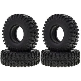 Resim Ranyeek 1/10 Rc Araba Lastikleri, 4 Adet Kauçuk Kayışlı Tekerlek, 113x39x46mm, Scx10 90046 Iıı Axı03007 Cc01 D90 D110 Uyumlu 