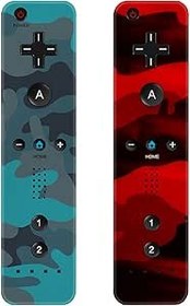 Resim JYELUK Wii Denetleyici 2 Paketi,Wii Uzaktan Kumanda Nintendo Wii U ve Wii ile Uyumlu,Bilek Kayışı ve Kılıf ile,Camo 