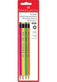 Resim Kurşun Kalem Candy Silgili 4'lü Karışık 