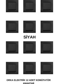 Resim Viko Novella Siyah Komütatör 12 Adet Çerçeve Dahil 