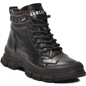 Resim Gamelu Siyah Bağcıklı Kaymaz Taban Kadın Sneaker Bot Çok Renkli 